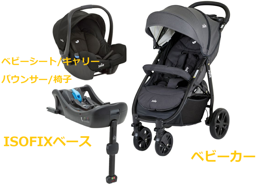 joie トラベルシステム ベビーカー、ベビーシート、isofixベース ...